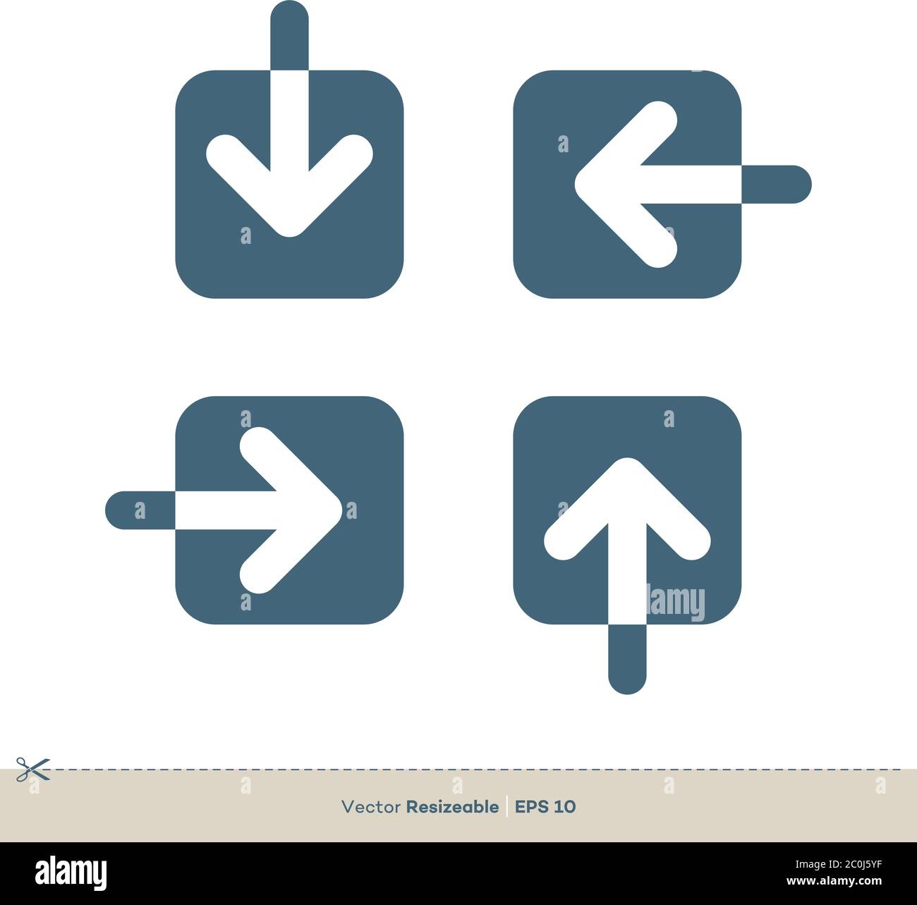 Arrow in Square Icon Vector logo Template Illustration Design. Vector EPS 10. Stock Vector