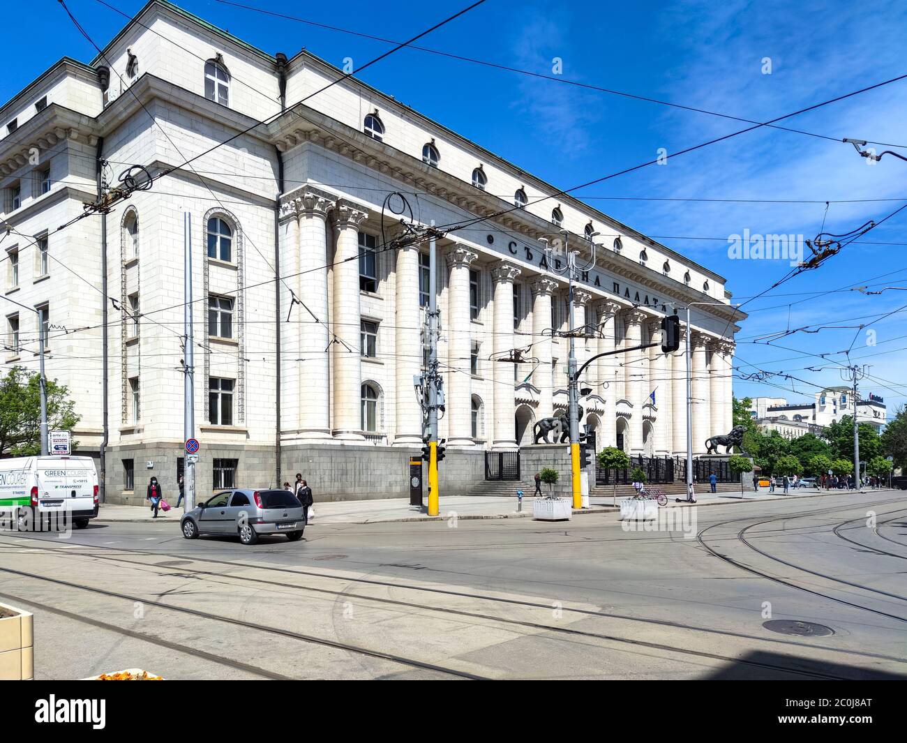 SOFIA, BULGARIA - MAY 5, 2020:  Building of Palace Of Justice (Sofia Court House) in city of Sofia, Bulgaria Stock Photo