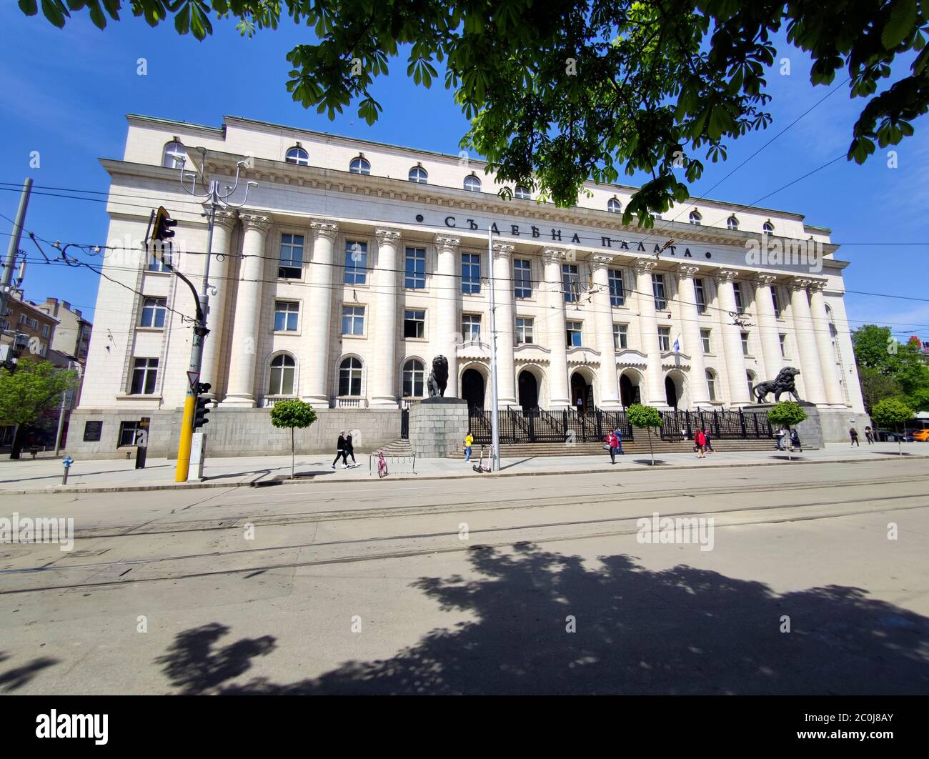 SOFIA, BULGARIA - MAY 5, 2020:  Building of Palace Of Justice (Sofia Court House) in city of Sofia, Bulgaria Stock Photo