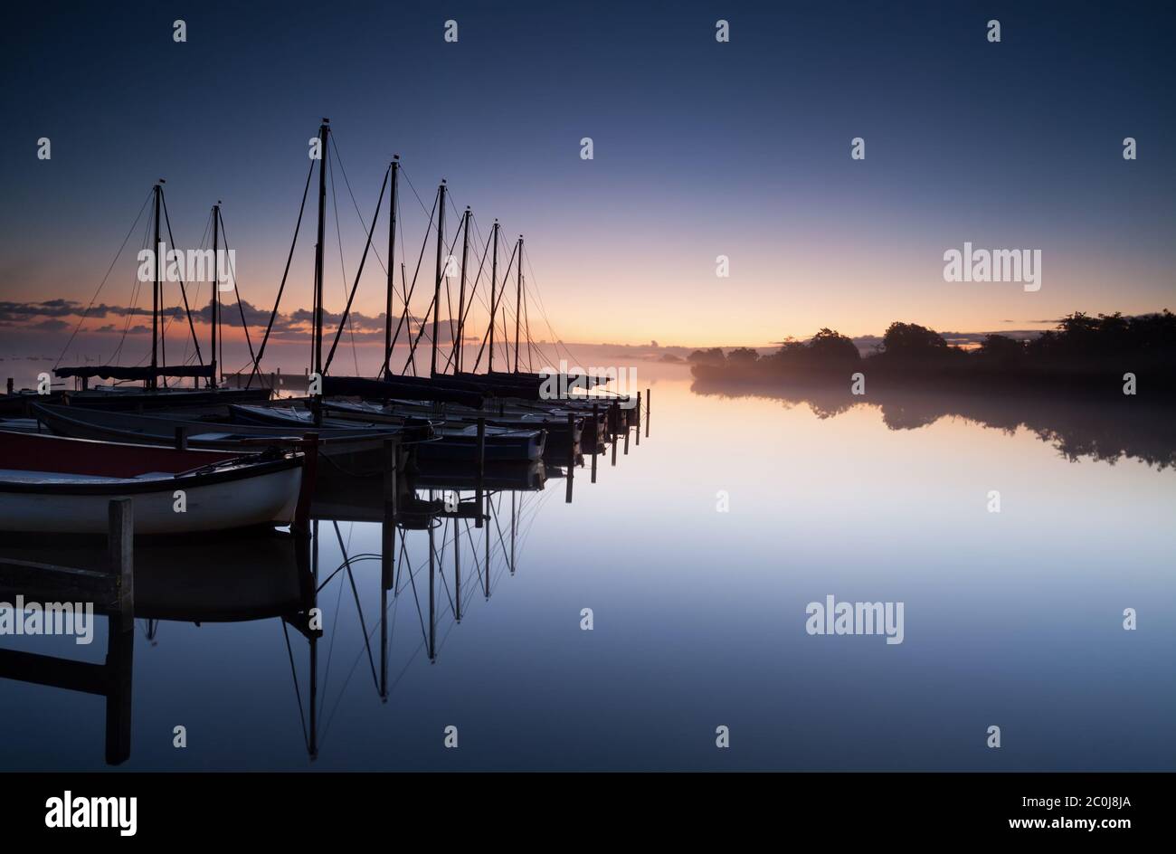 yacht harbor at sunrise Stock Photo - Alamy