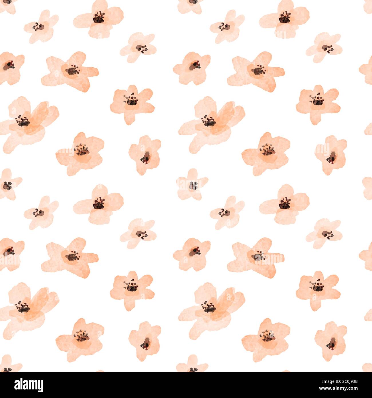 Cute minimalist watercolor flower seamless pattern in traditional hand  drawn style. Simple floral background for wedding design or feminine  product Stock Vector Image & Art - Alamy
