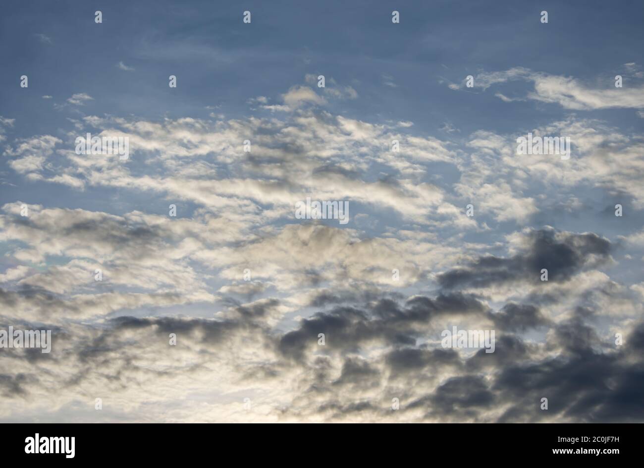 Black rain clouds on the sky n the evening. Stock Photo