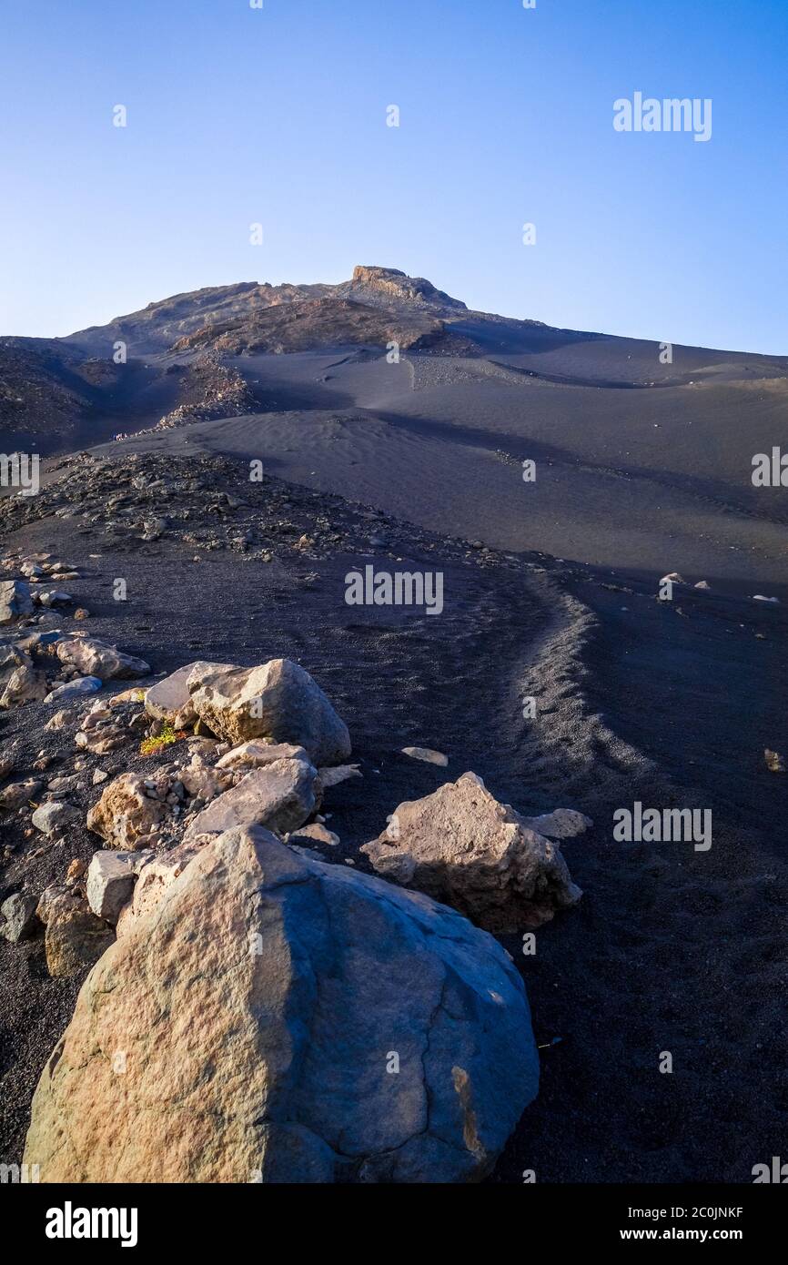 Pico do Fogo volcano in Cha das Caldeiras, Cape Verde Stock Photo - Alamy