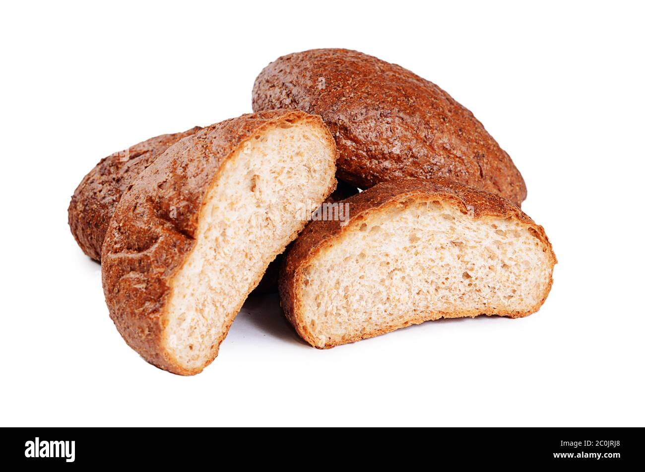 Fresh bread isolated on a white background Stock Photo - Alamy