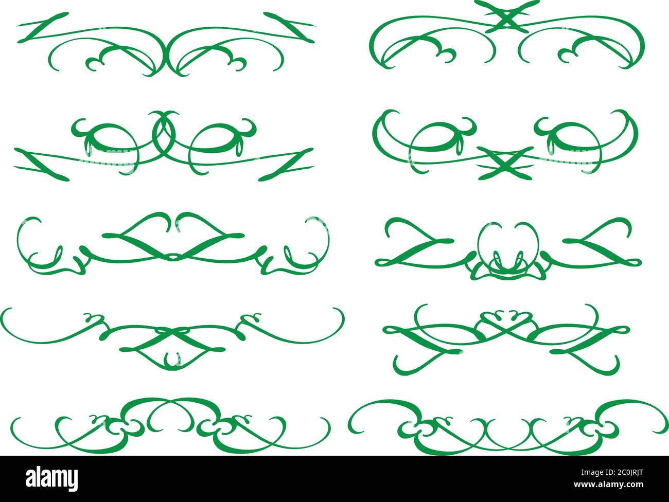 Vector vintage decorative design elements with decor, frames, etc Stock ...