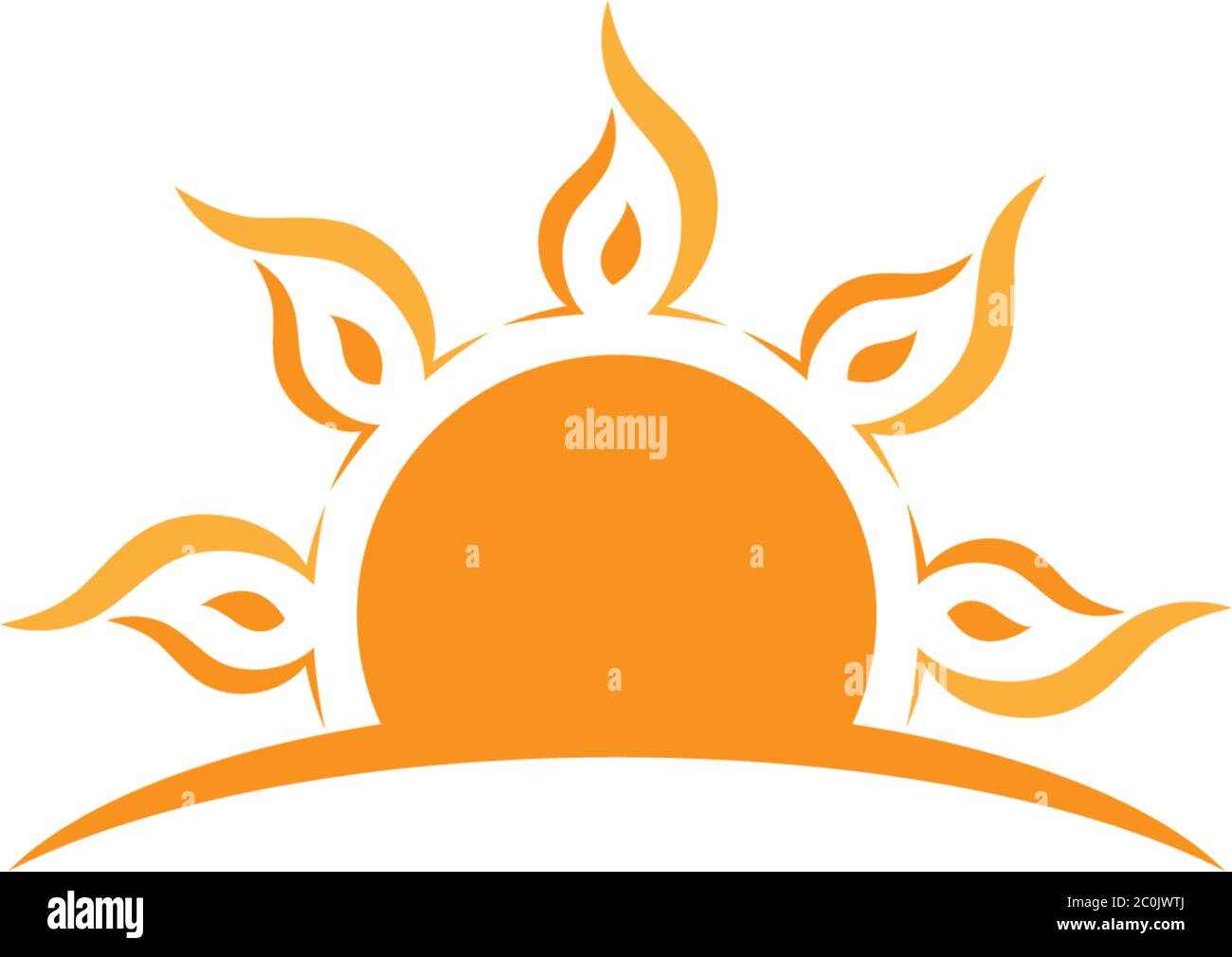 Sun logo icon template illustration Stock Vector Image & Art - Alamy