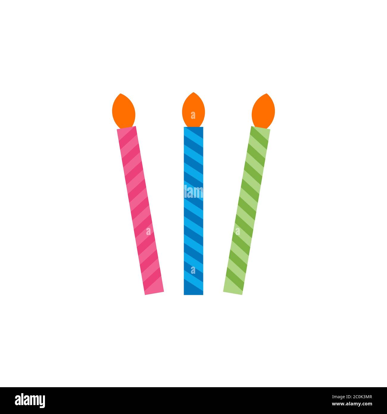 candle vector design template illustration Stock Vector