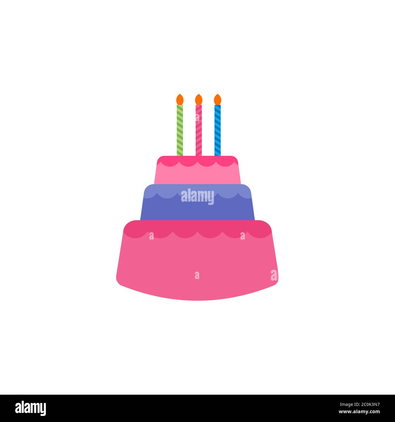 Birthday Cake Vector Design Template Illustration Stock Vector Image ...