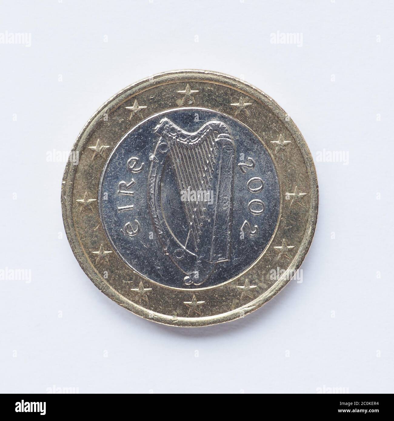 Irish 1 Euro coin Stock Photo Alamy