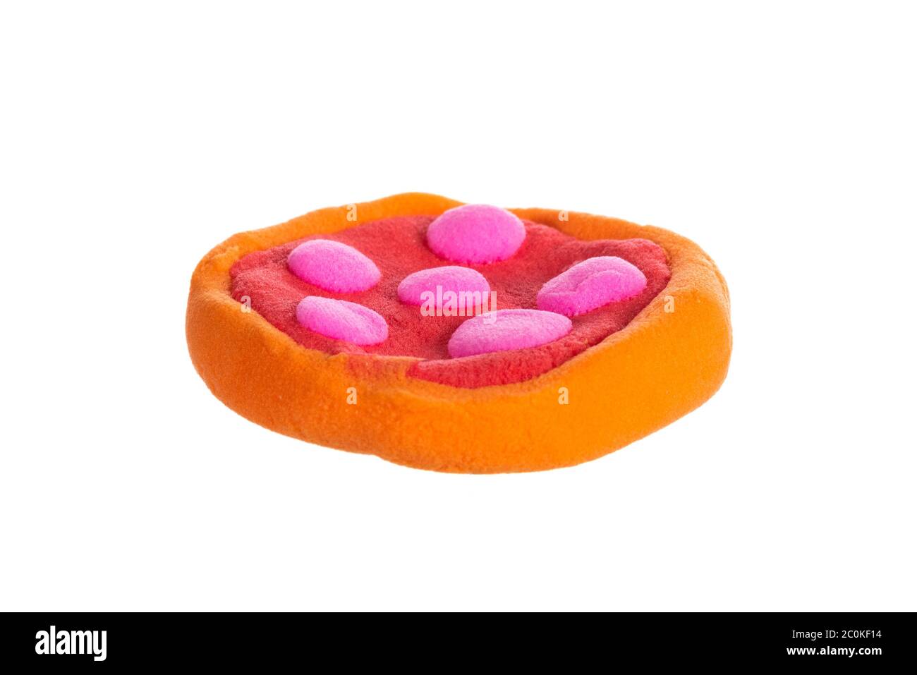 Pizza isolated on a white background. Plasticine model Stock Photo