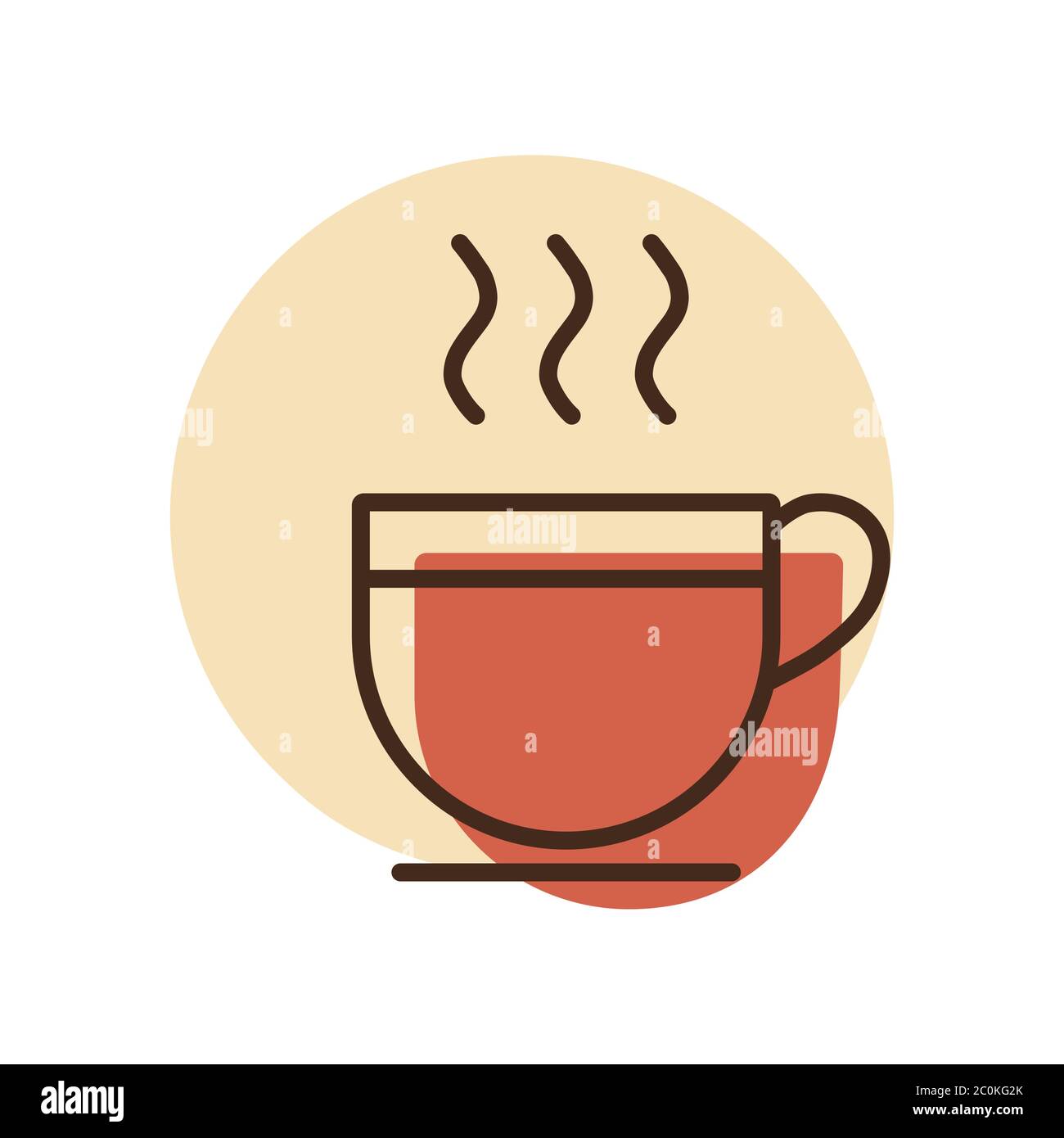 Cup of coffee tea with steam vector icon. Kitchen appliance. Graph ...