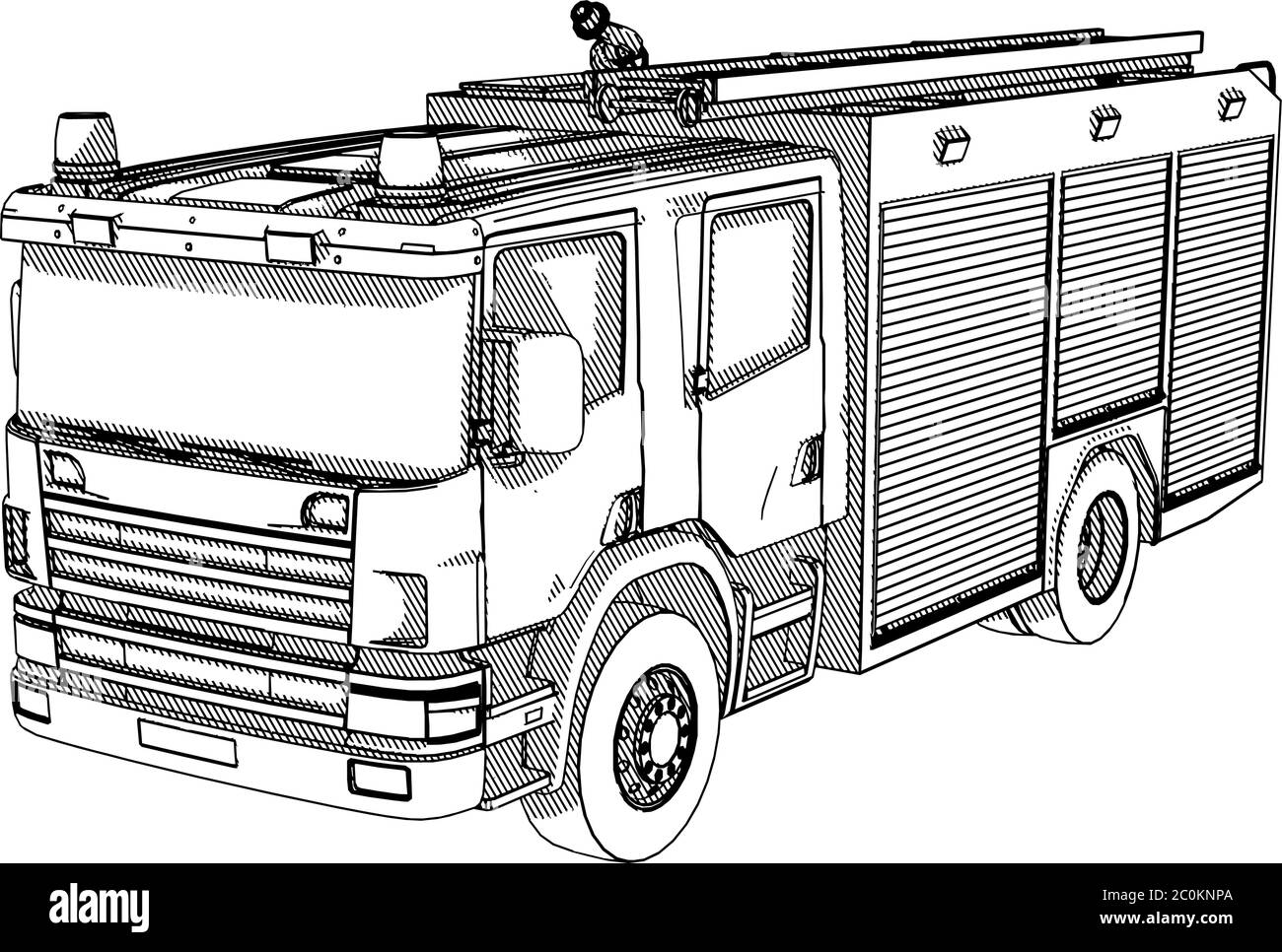 Learn How to Draw a Firefighter with Fire truck Other Occupations Step by  Step  Drawing Tutorials