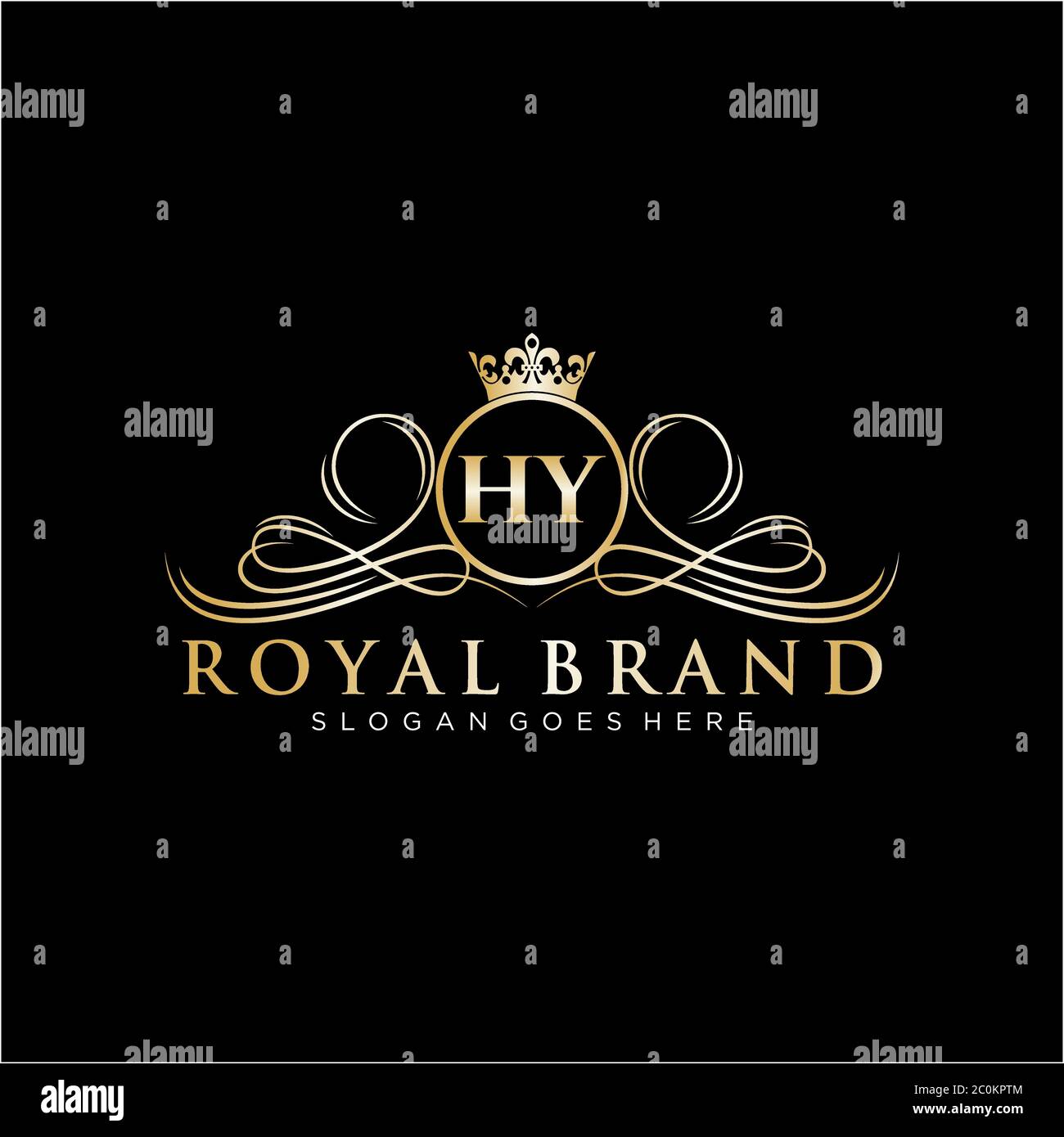 Hy Letter Initial Luxurious Brand Logo Template Stock Vector Image Art Alamy