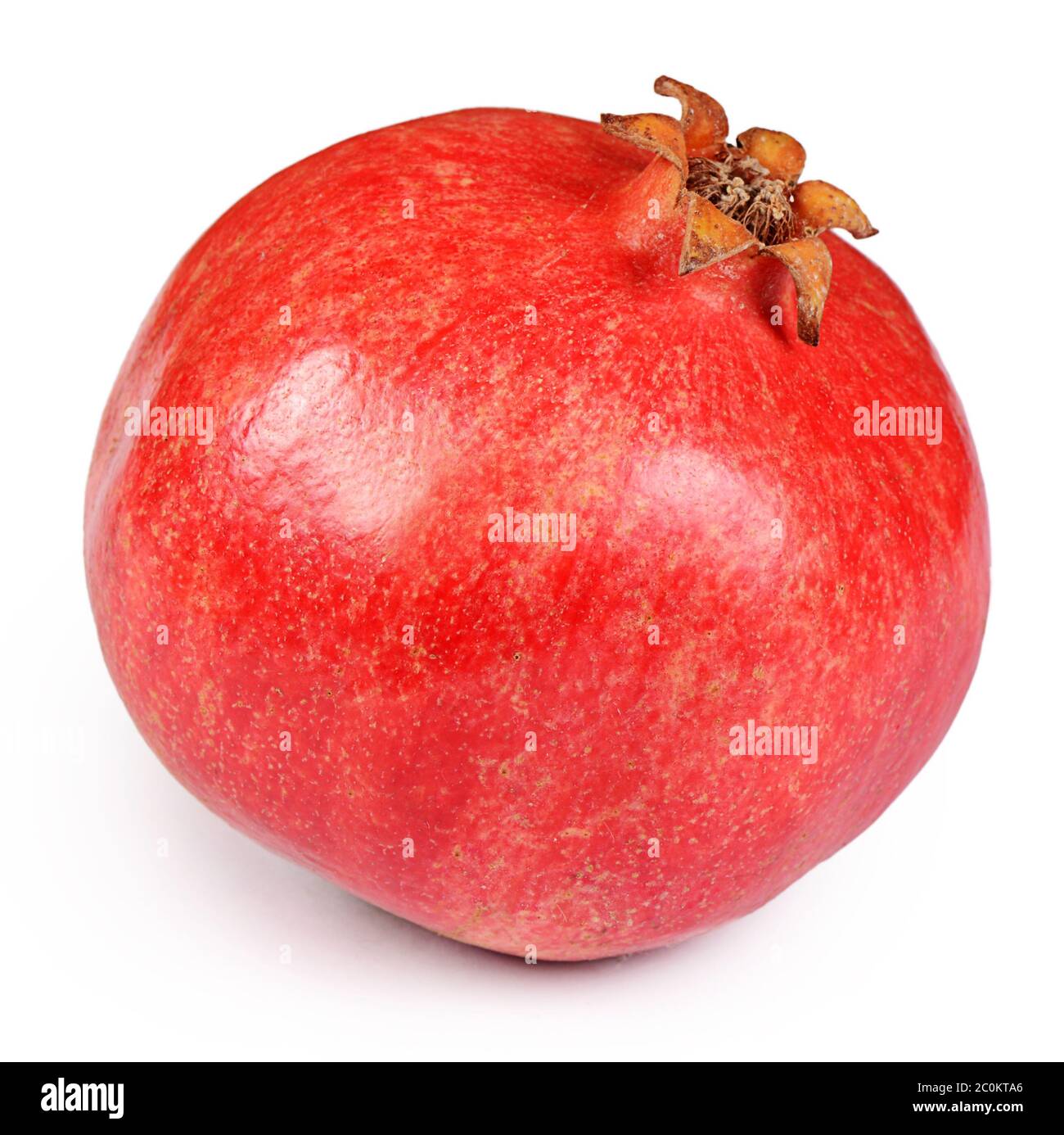 The fresh pomegranate isolated Stock Photo