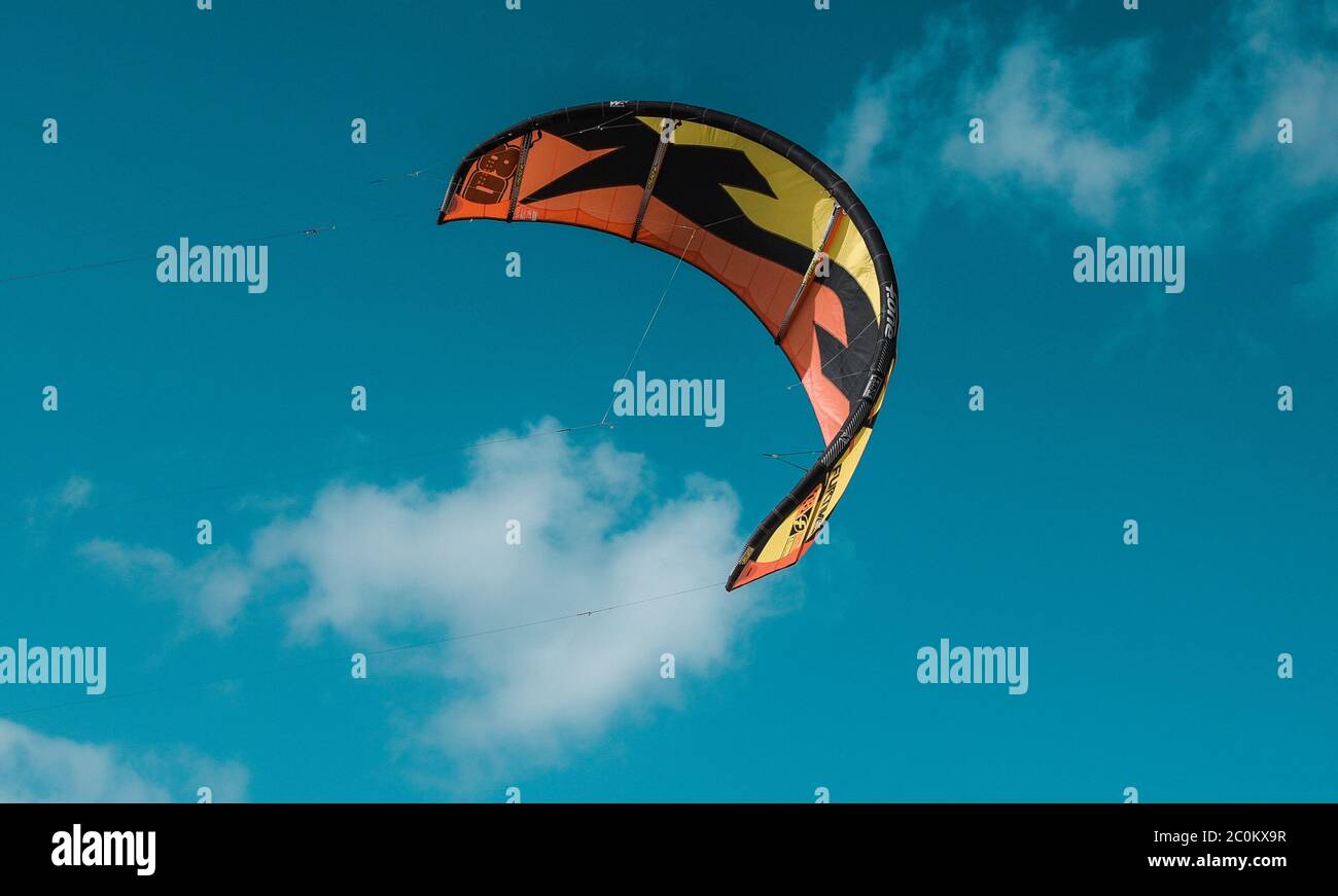 Kite Up in the Air, ready for action Stock Photo Alamy