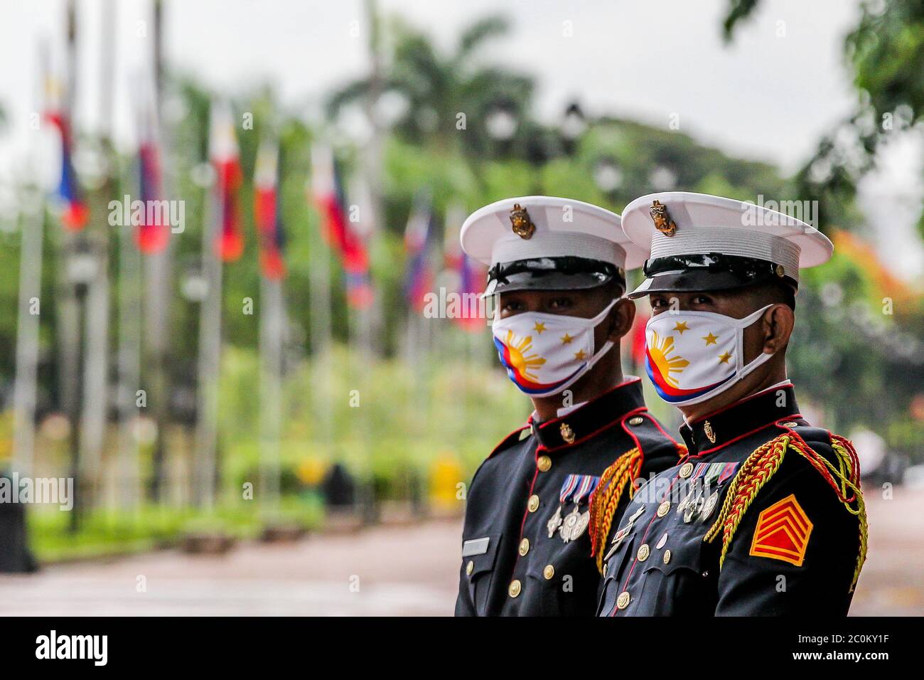 Manila 12th June Officers From The Philippine Navy Attend The Celebration Of The 122nd Philippine Independence Day In Manila The Philippines On June 12 The Philippines Celebrated The 122nd Anniversary