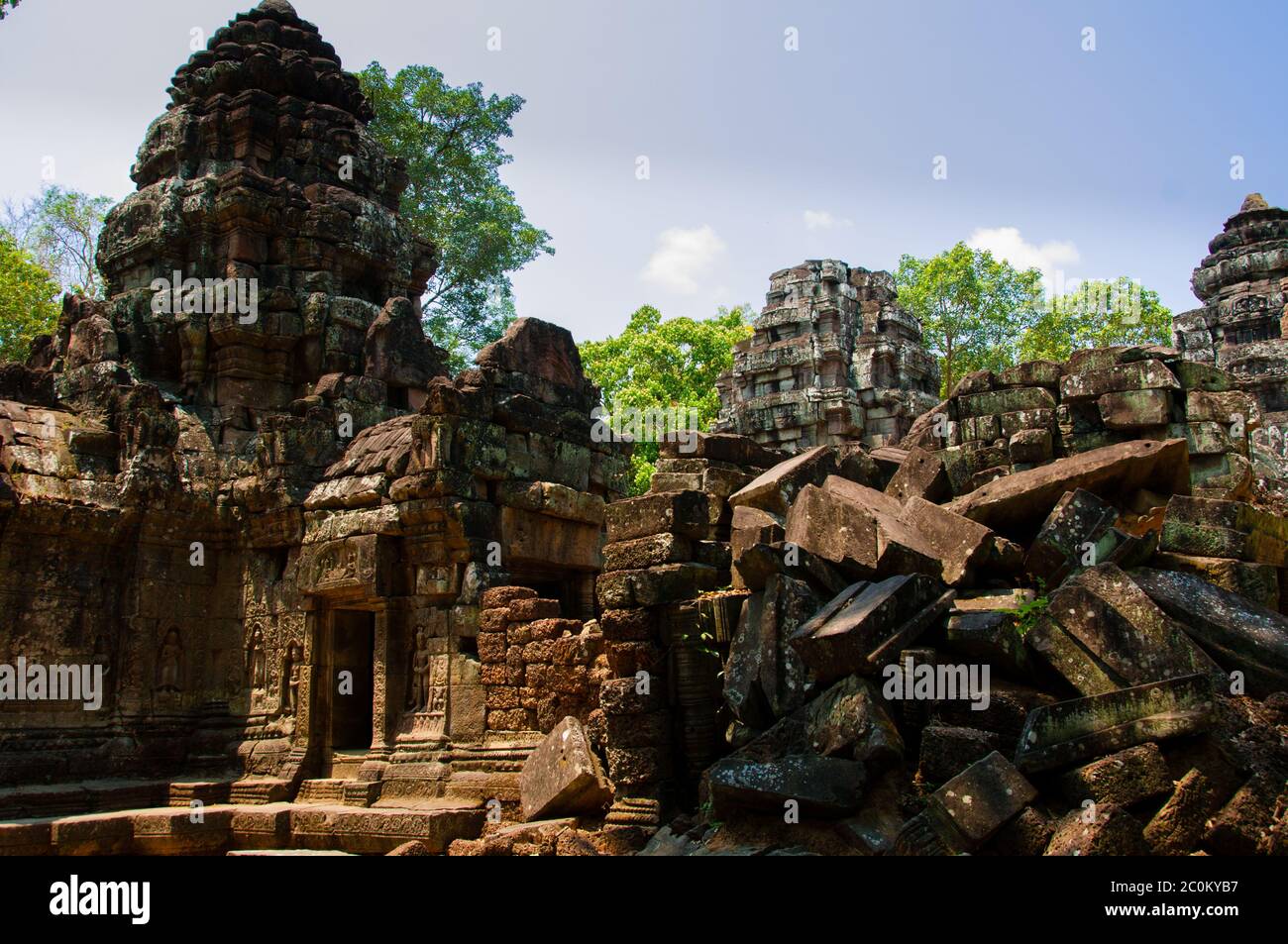Stone temple Angkor Wat Stock Photo