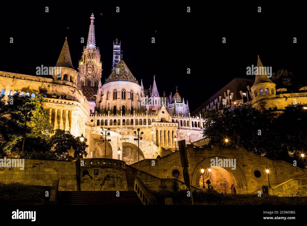 fisherman-s-bastion-night-view-budapest-hungary-stock-photo-alamy
