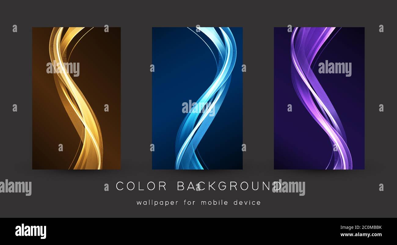 Vector Abstract shiny color wave design element Stock Vector Image ...