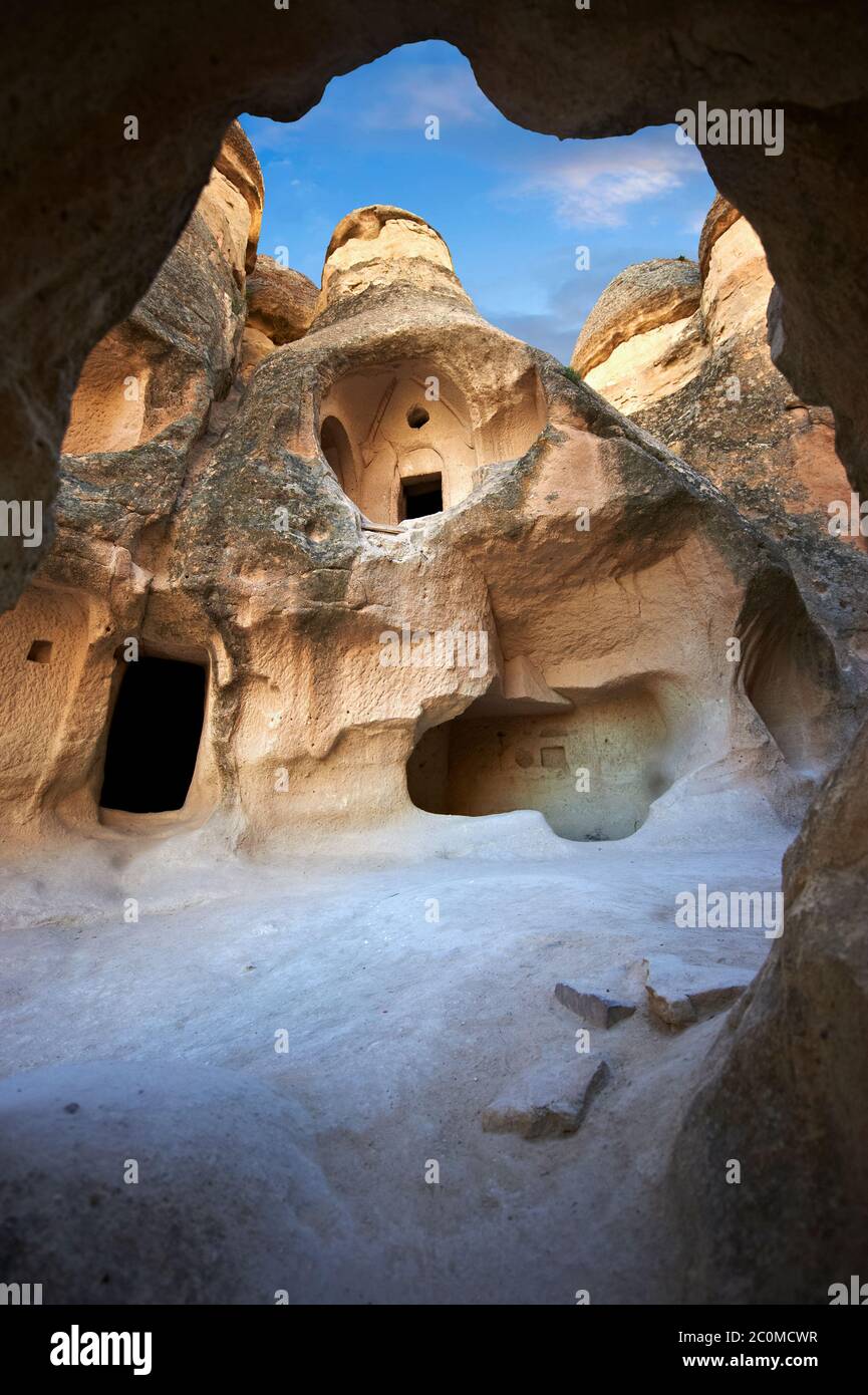 The fairy chimney rock early Christian church of Pasabag Valley, monks ...