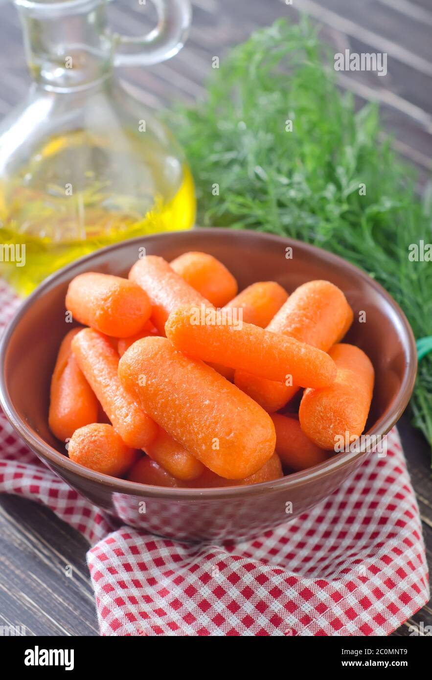 carrot in bowl Stock Photo