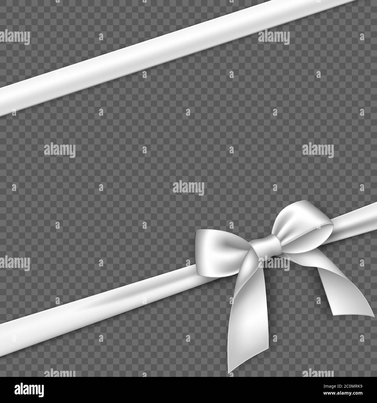 Realistic white bow and ribbon Stock Vector Image & Art - Alamy