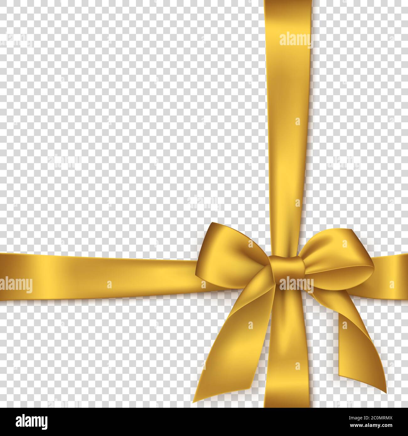 Realistic golden bow and ribbon Stock Vector Image & Art - Alamy