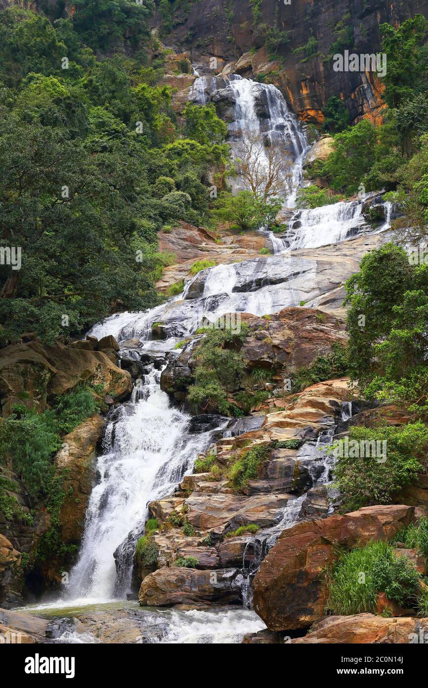 Waterfall Ella in Sri Lanka Stock Photo Alamy