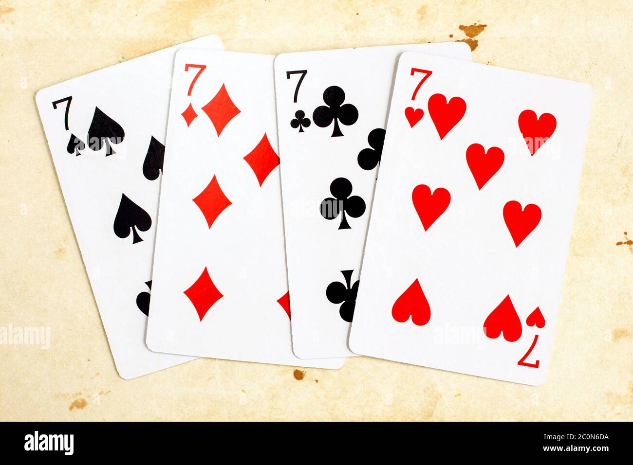 Playing cards - seven (poker Stock Photo - Alamy