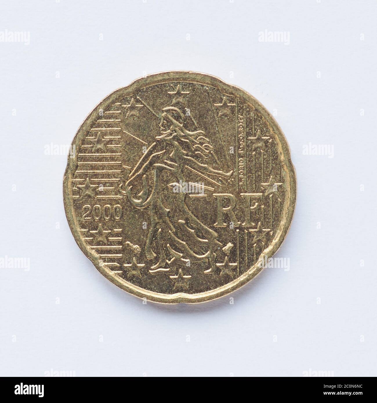 lot de 6 pièces de monnaies anciennes 20 cts MARIANNE de 1964 a 2000