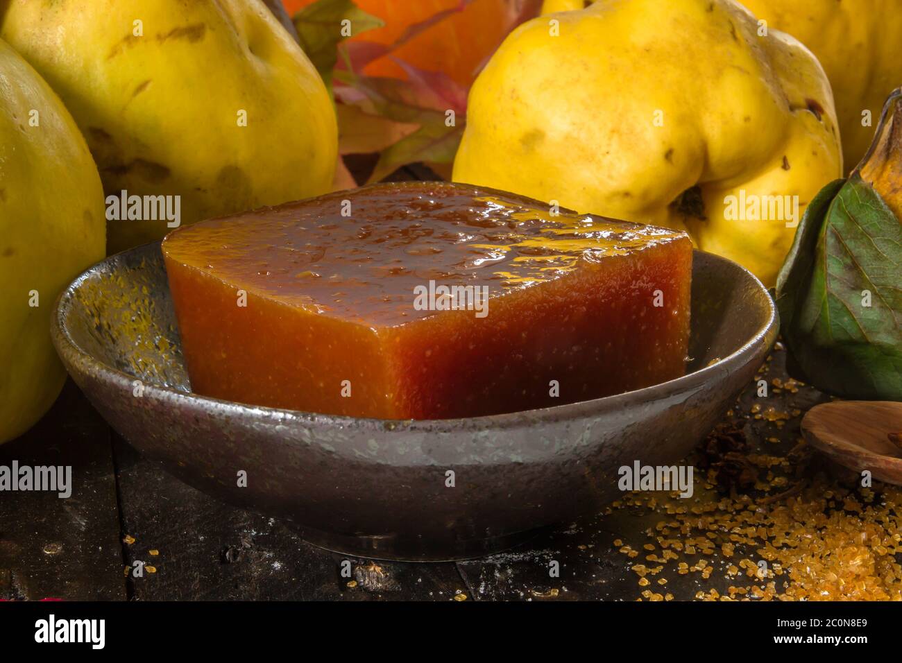 Homemade quince candy and raw fruits Stock Photo Alamy