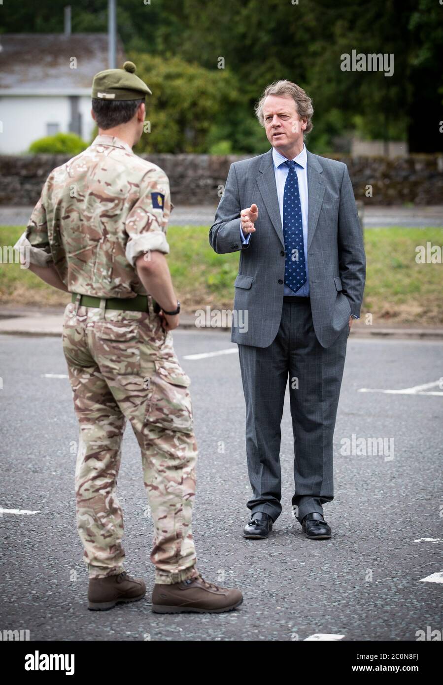 Scottish Secretary Alister Jack (right), with Brigadier Robin Lindsay