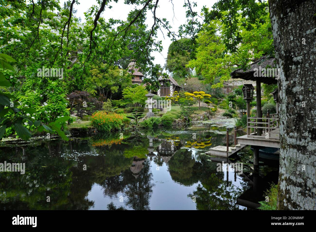 Japanese gardens Maulevrier France Stock Photo