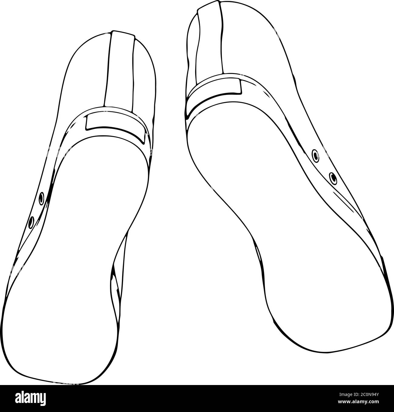 sketch of sneakers on a white background vector Stock Vector Image ...