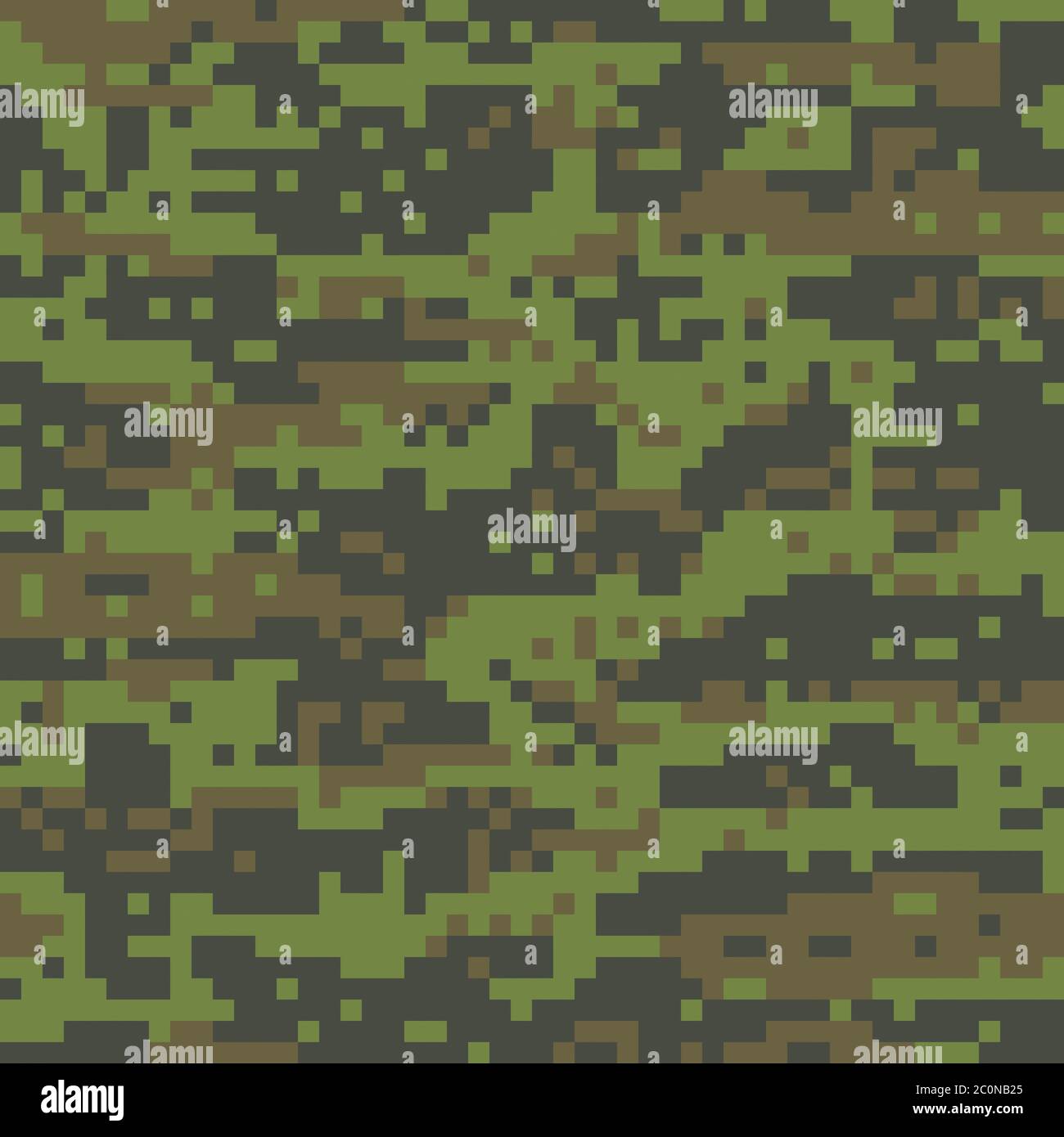 Digital Woodland Camouflage Military Pattern Stock Photo