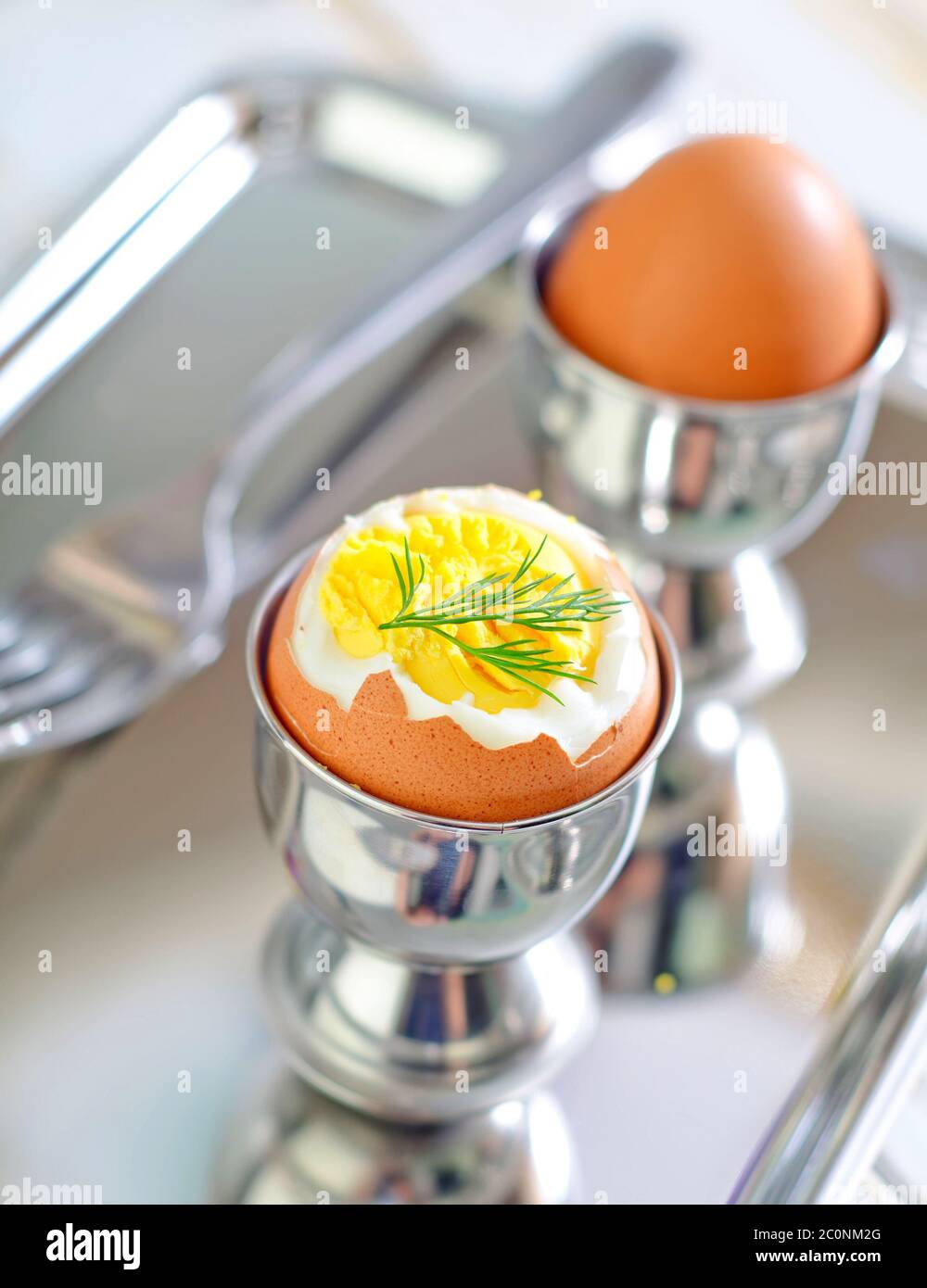 boiled eggs Stock Photo