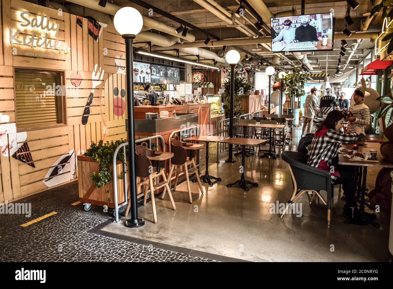 The Interior of the Line Friends Café and Store in Insadong Seoul South Korea Stock Photo