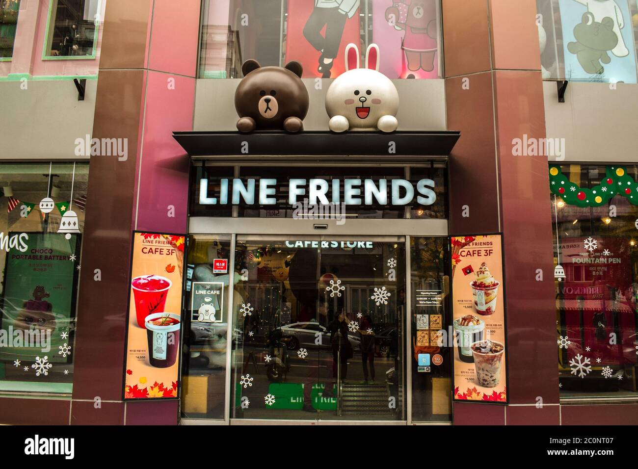 The Line Friends Flagship Cafe and Store in Insadong Seoul South Korea main entrance Stock Photo