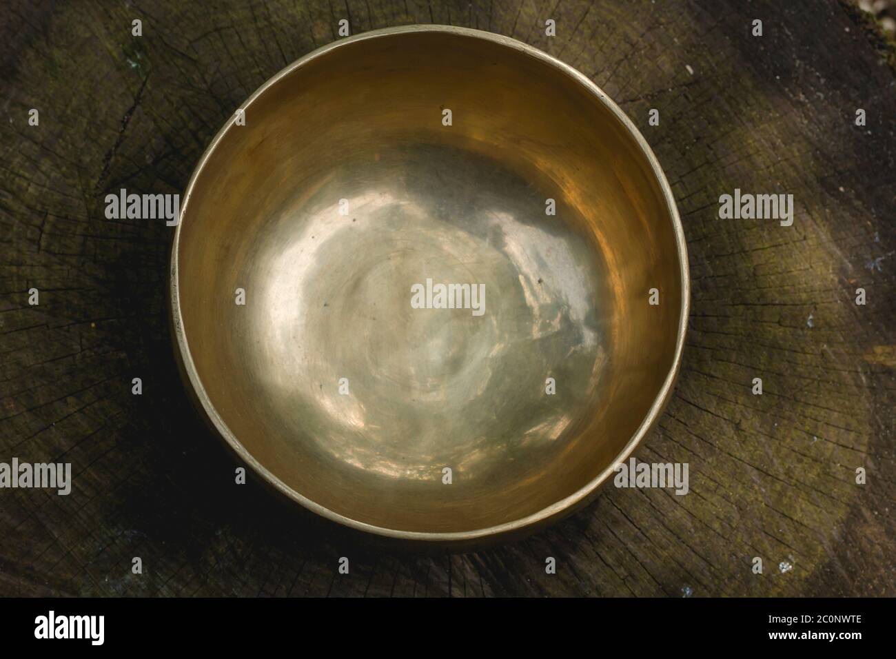 Tibetan singing bowl made of seven metals Stock Photo Alamy