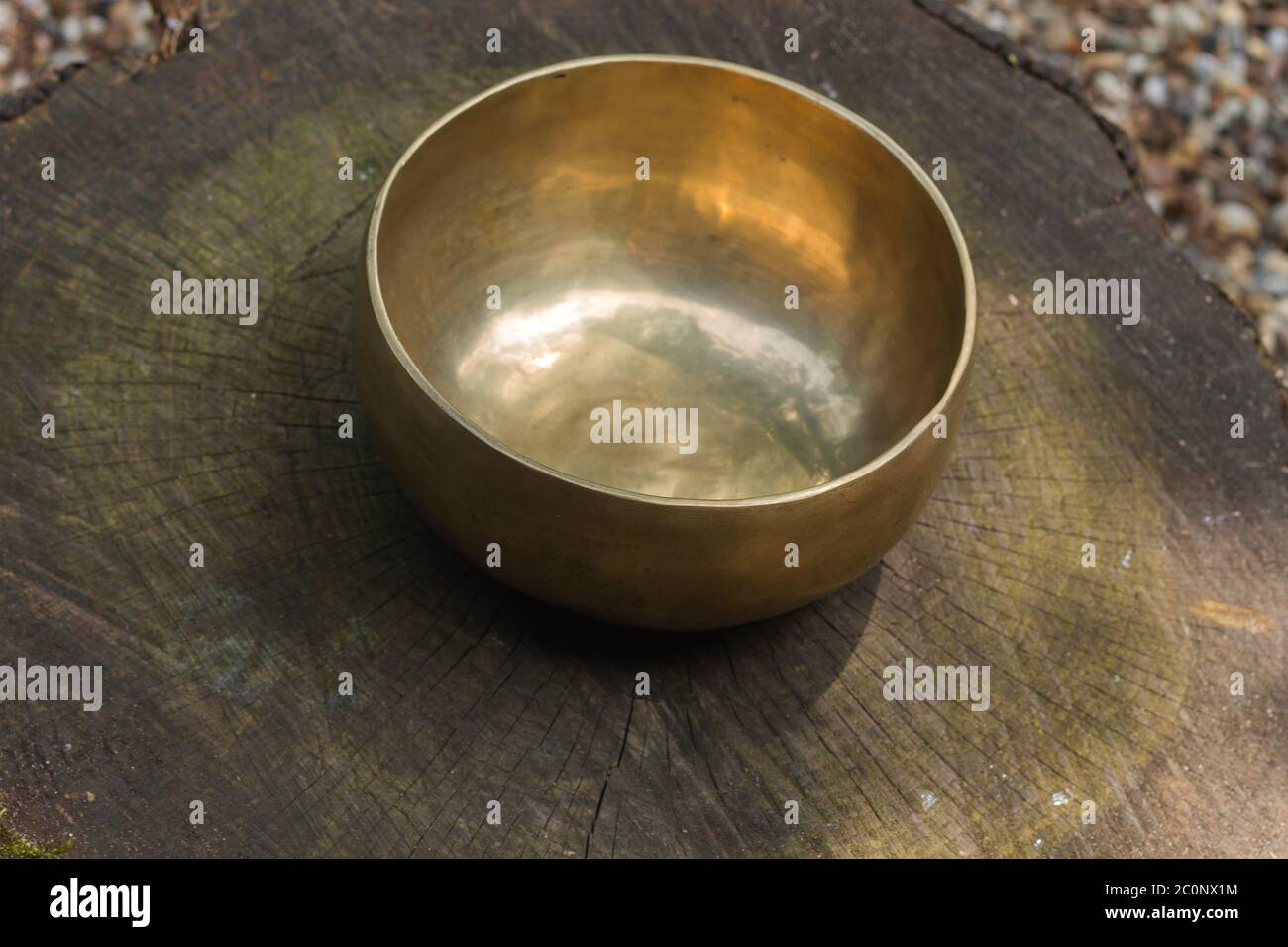 Tibetan singing bowl made of seven metals Stock Photo Alamy