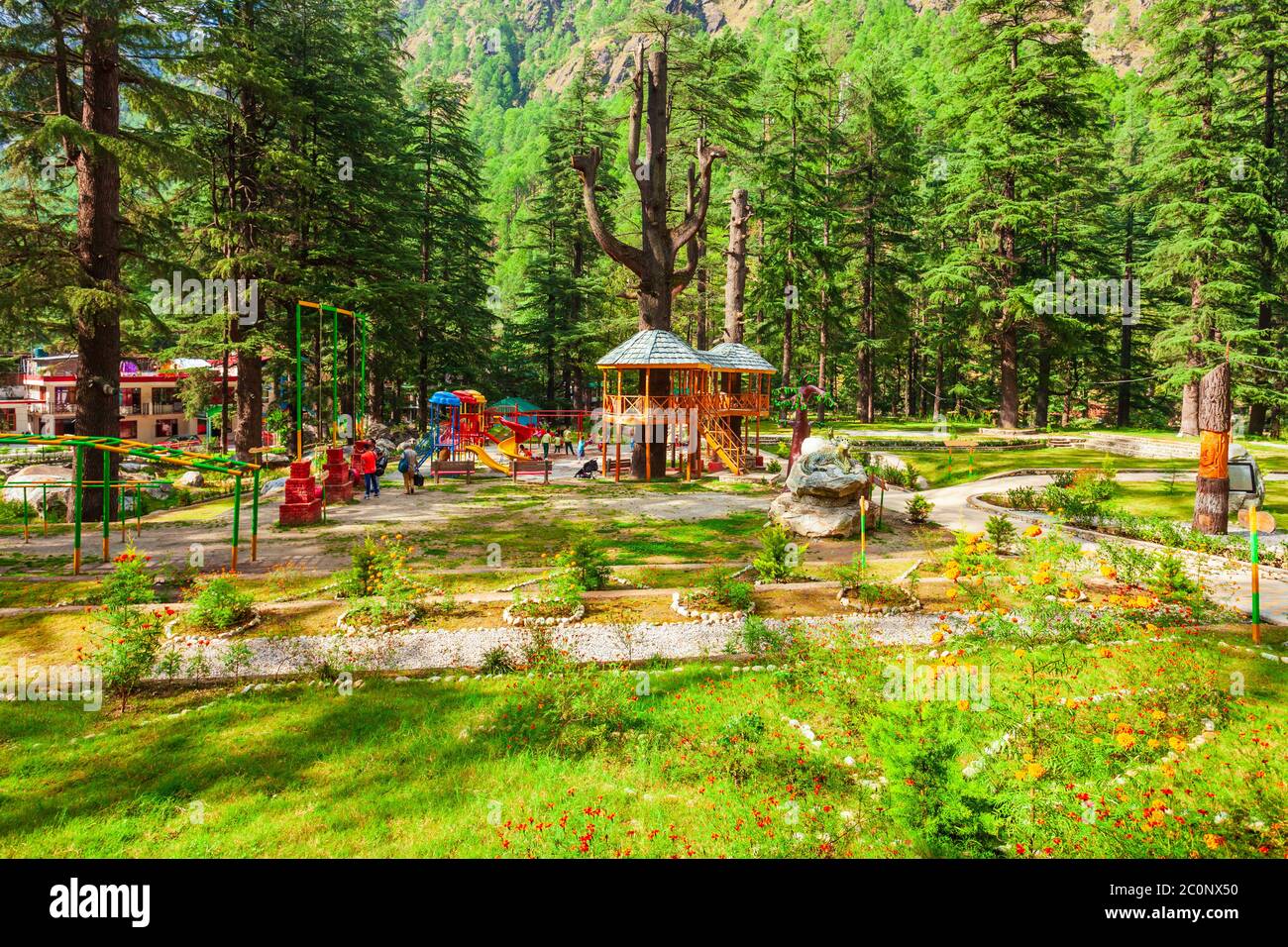 Kasol Nature Park is located in Ka-Sol village, Himachal Pradesh state in India Stock Photo