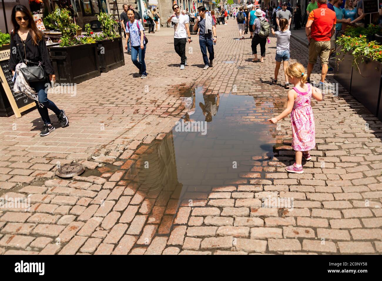 street life in downtown Montreal, Quebec Canada Stock Photo Alamy