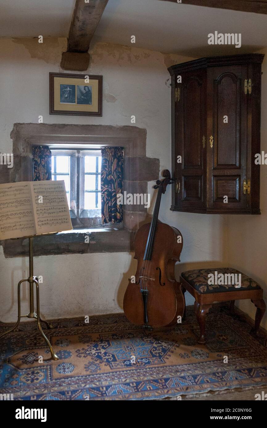 The Music Room, Lindisfarne Castle, Northumberland, England, UK Stock Photo