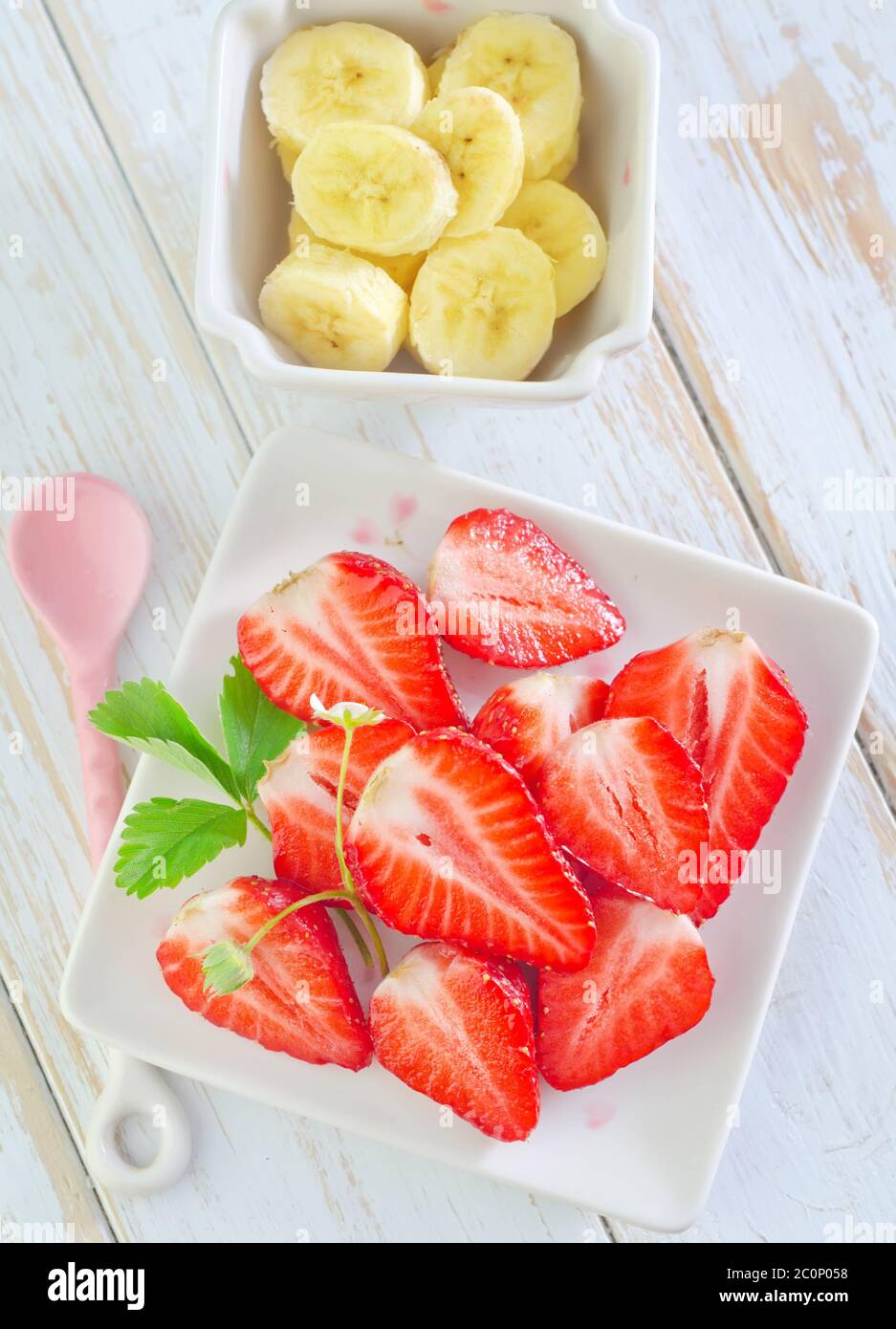 strawberry and banana Stock Photo - Alamy