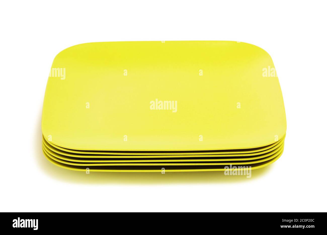 Green Bamboo Plates Set Stock Photo Alamy