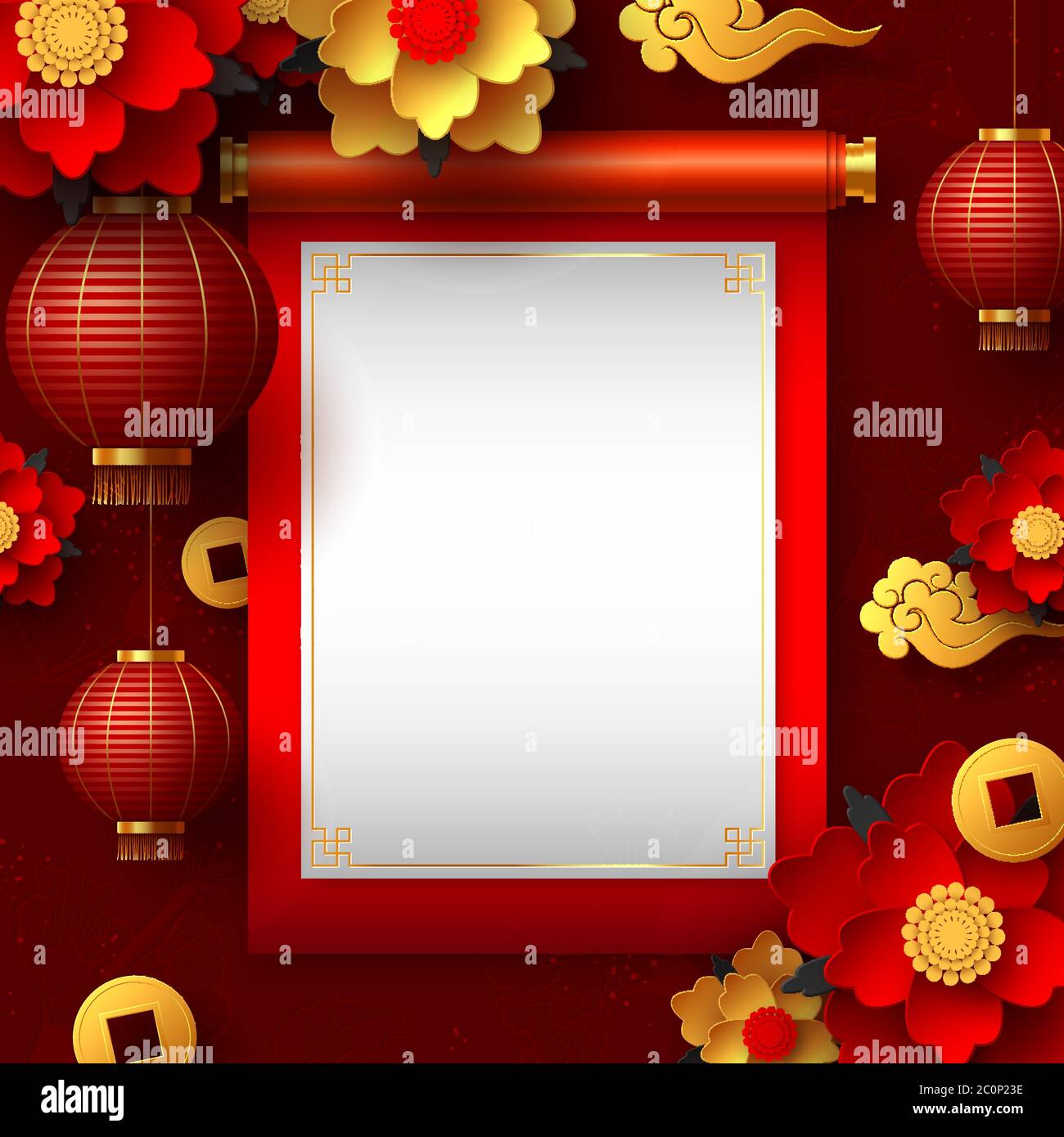 Chinese New Year banner. Stock Vector