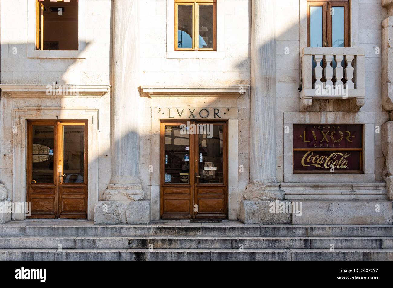 Exterior of Luxor cafe in Split Croatia Stock Photo