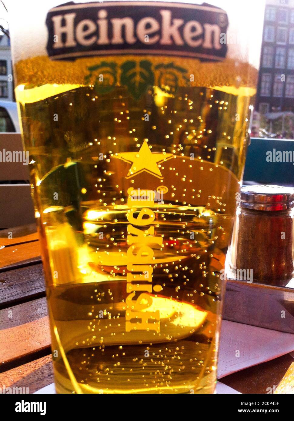 Glass of Heineken beer, Amsterdam, Netherland Stock Photo Alamy