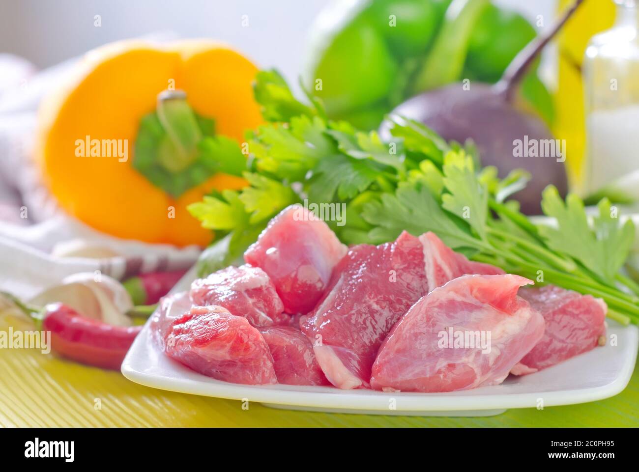 meat and vegetables Stock Photo Alamy