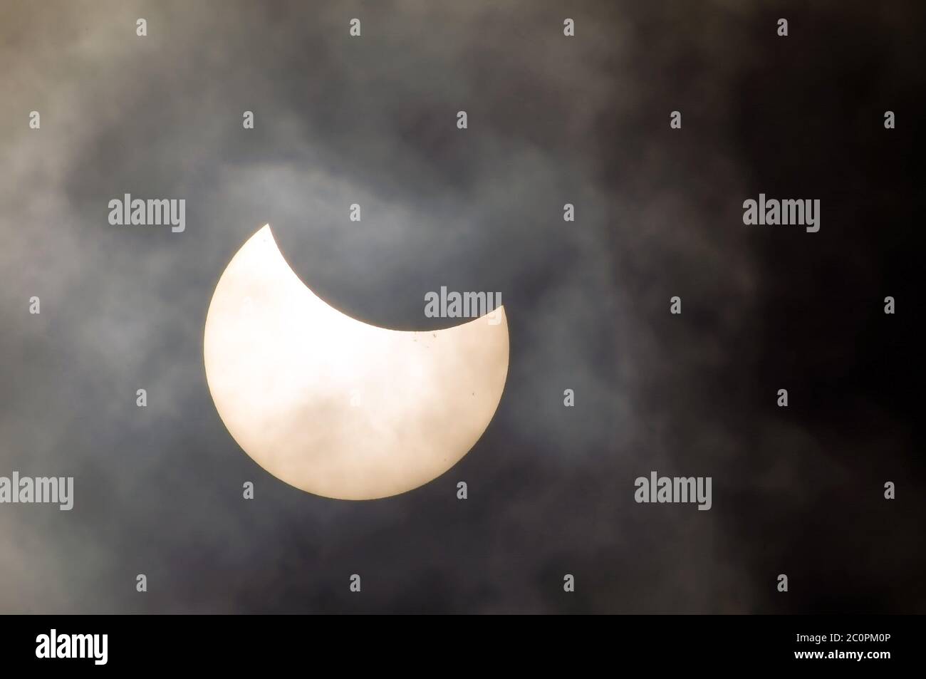 Partial Solar Eclipse Stock Photo - Alamy